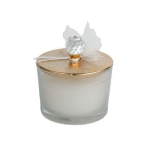 Μπομπονιέρα Dimitressi  Kερί με Χρυσό Καπάκι και Κρύσταλλο  D-CBW10756/W/24