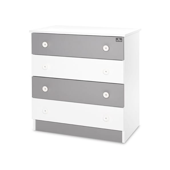 Συρταριέρα-αλλαξιέρα NEW White-Stone Grey LORELLI 10170070041A