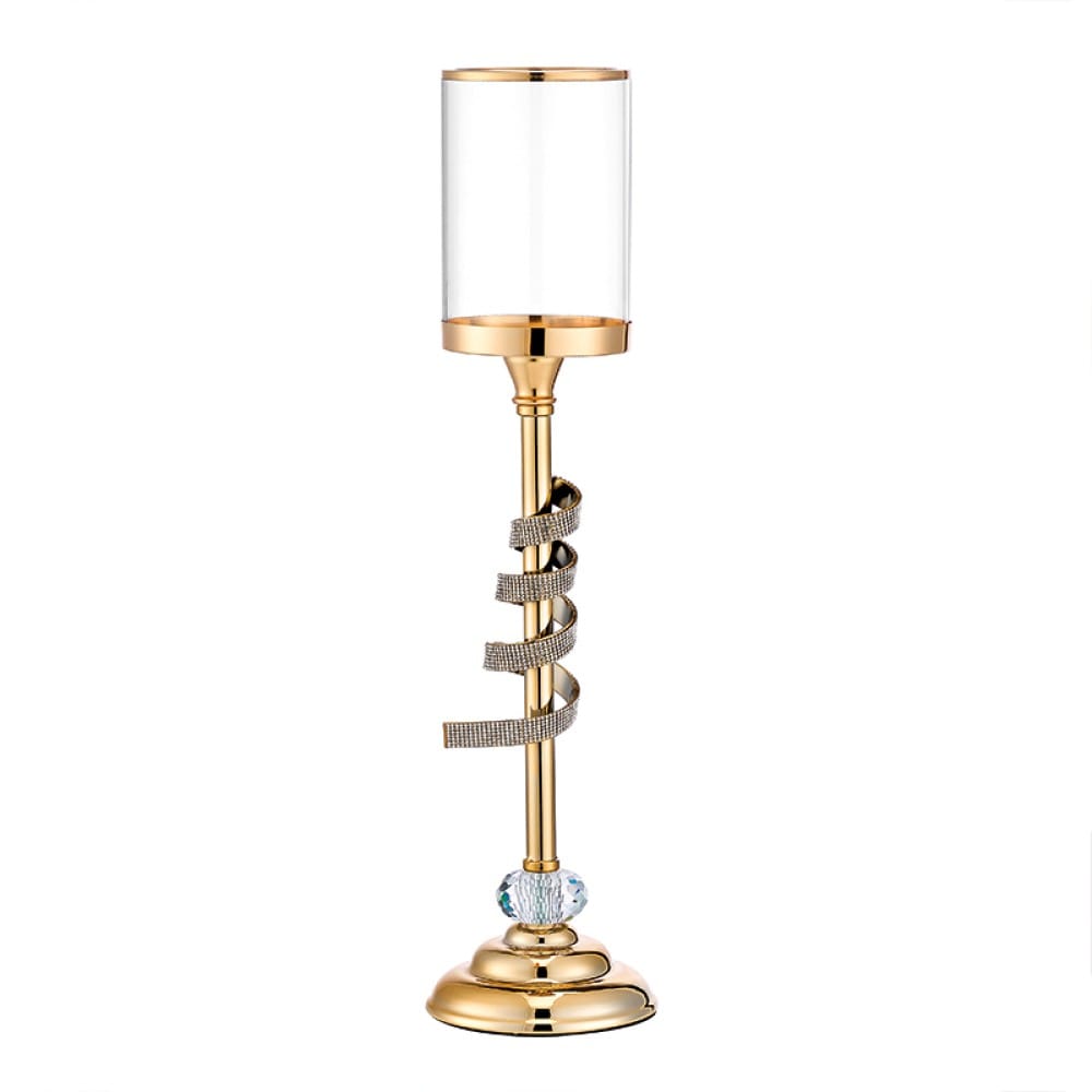 Κηροπήγιο χρυσό 12x50cm GOLD CANDLE HOLDER Η. NVK-25012