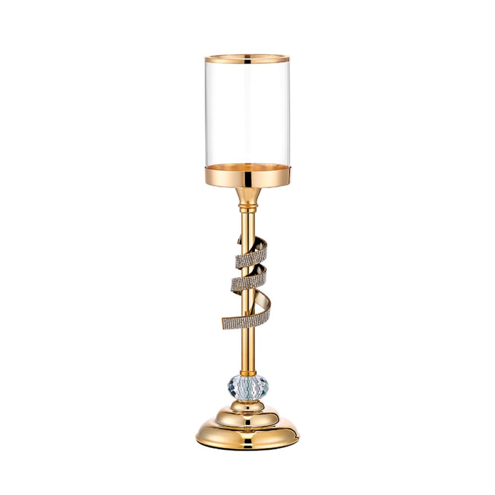 Κηροπήγιο χρυσό 12x50cm GOLD CANDLE HOLDER Η. NVK-25013