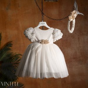 Χειμερινό βαπτιστικό φόρεμα  Vinte Li   VL-8404