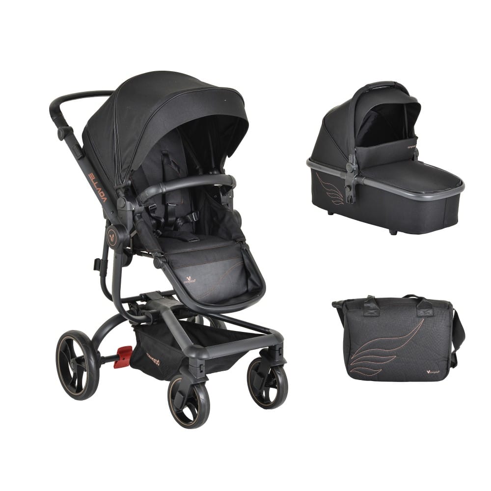 Bρεφικό Καρότσι Ellada black 2σε1 up to 22kg Cangaroo 3800146235635