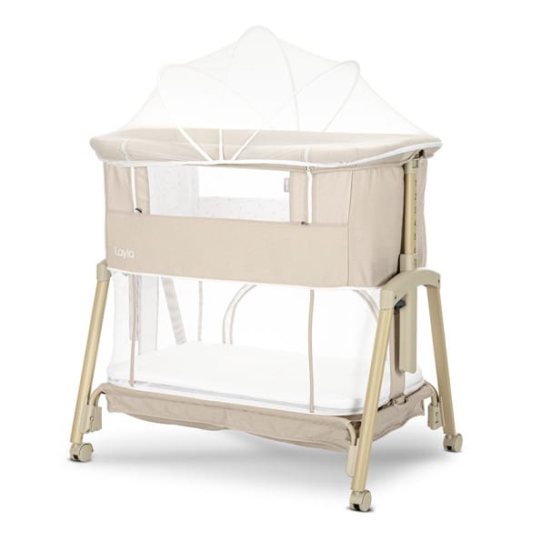 Παιδική Καλαθούνα LAYLA 2in1 Beige με πτυσσόμενο πλευρικό τοίχωμα Lorelli 10080742607 - Image 2