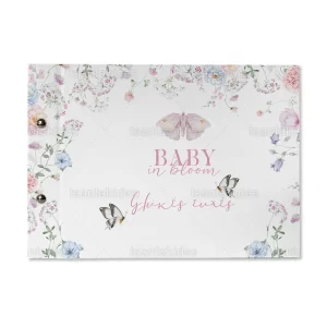 Βιβλίο ευχών εκτυπωμένο με θέμα Vintage Floral TS929