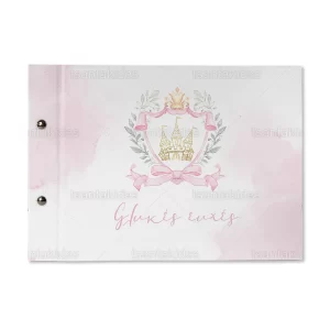 Βιβλίο ευχών εκτυπωμένο με θέμα Princess Crest TS930