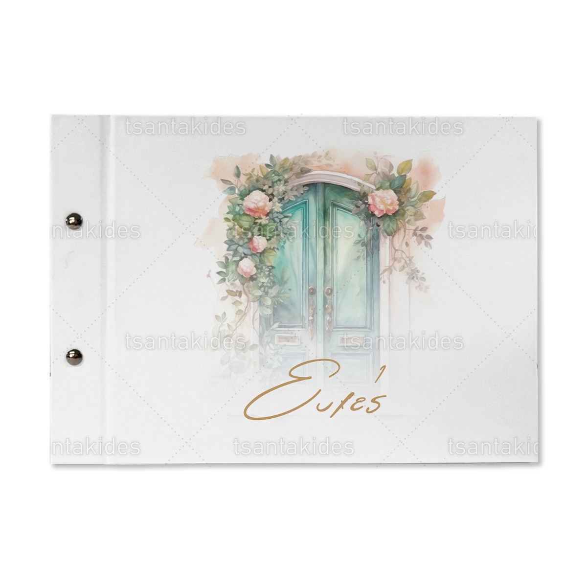 Βιβλίο ευχών εκτυπωμένο με θέμα Vintage door TS801