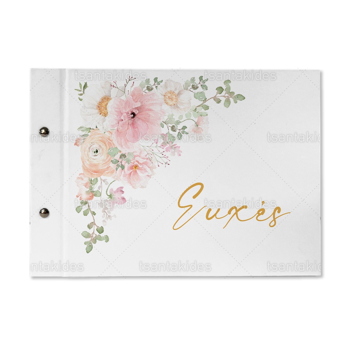 Βιβλίο ευχών εκτυπωμένο με θέμα Flower romance TS805