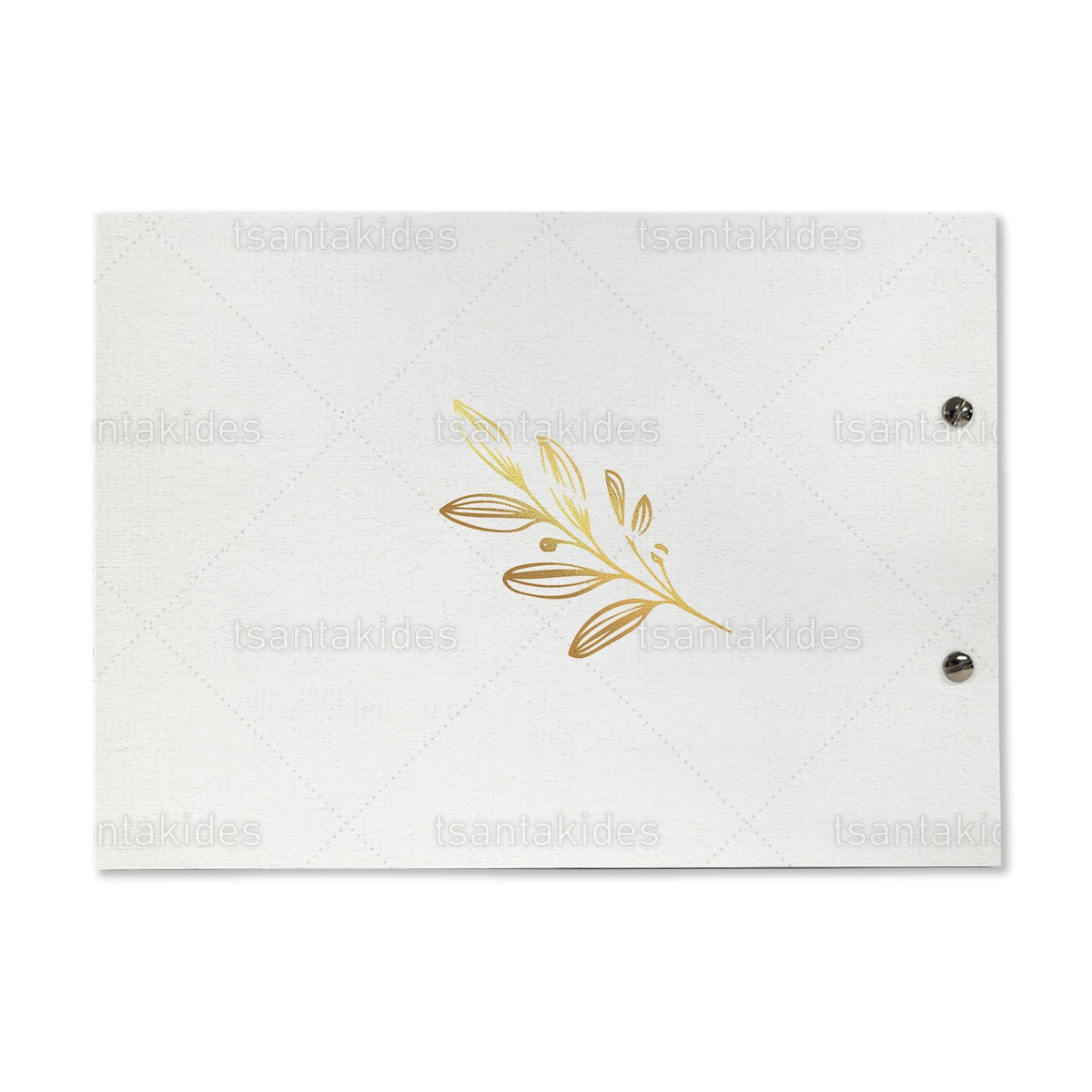 Βιβλίο ευχών εκτυπωμένο με θέμα Gold branch TS824 - Image 2