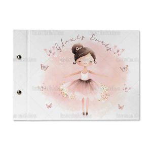 Βιβλίο ευχών εκτυπωμένο με θέμα  Baby Ballerina TS766