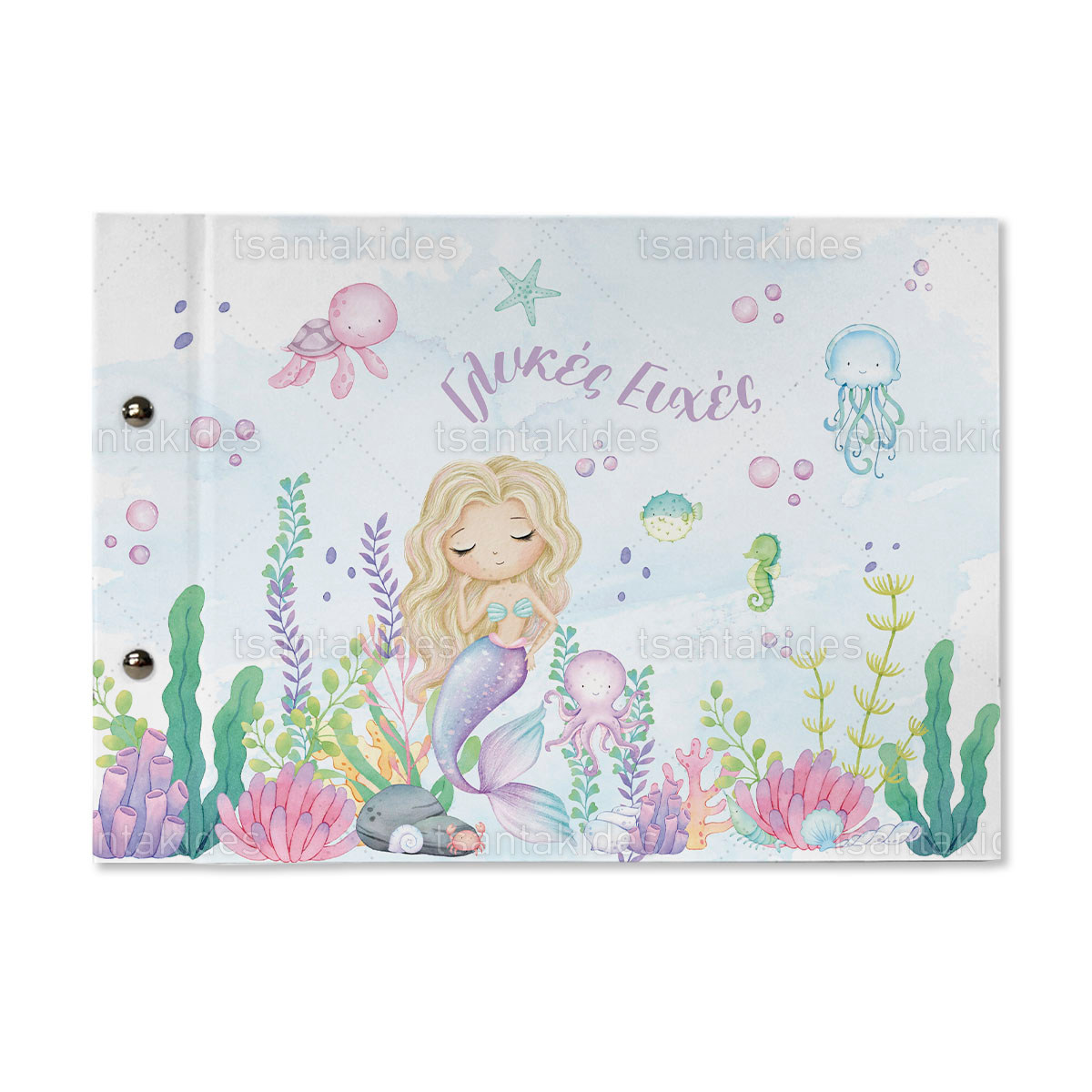 Βιβλίο ευχών εκτυπωμένο με θέμα Baby Mermaid  TS768