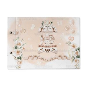 Βιβλίο ευχών εκτυπωμένο με θέμα Baby Carousel TS769