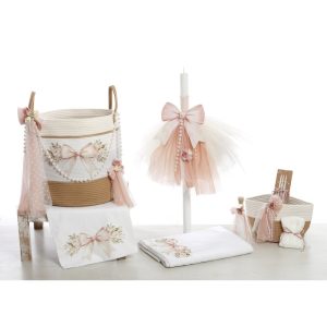 Σετ βάπτισης για κορίτσι Καλάθι Rope "Boho Chic Elegance" ΣΚΒ-2635
