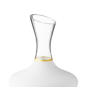 Καράφα Γύαλινη Λευκή με Χρυσή Γραμμή KN3019