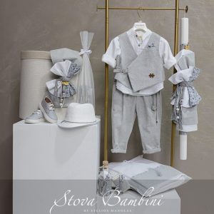 Stova Bambini Βαπτιστικό Σύνολο για Αγοράκι SS26 COMBO BOY 1