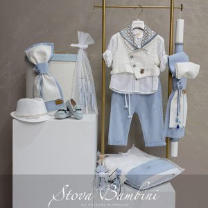Stova Bambini Βαπτιστικό Σύνολο για Αγοράκι SS26 COMBO BOY 3