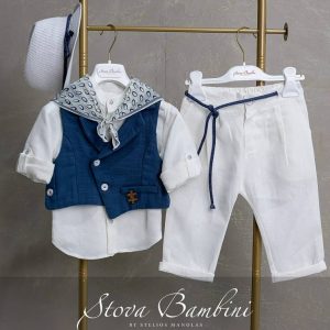 Βαπτιστικό κοστουμάκι Λινό/Βαμβακερό Stova Bambini SS26 B10