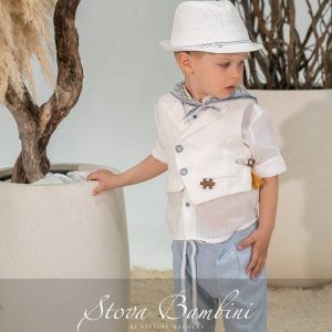 Βαπτιστικό κοστουμάκι Λινό/Βαμβακερό Stova Bambini SS26 B9