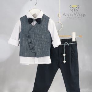 Βαπτιστικό κοστουμάκι για αγόρι Angel Wings AW-324
