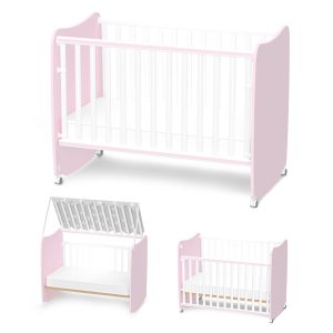 Βρεφικό Κρεβάτι Stars White/Pink 60x120 Lorelli 10150610038A