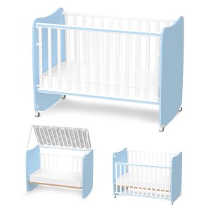 Βρεφικό Κρεβάτι Stars White/Blue 60x120 Lorelli 10150610039A
