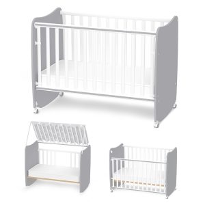 Βρεφικό Κρεβάτι Stars White/Grey 60x120 Lorelli 10150610041A