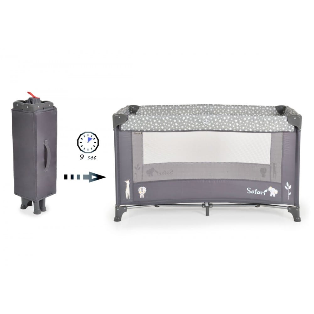 Παιδικό Παρκοκρέβατο Safari Graphite ΜΟNI 3800146249083 - Image 2