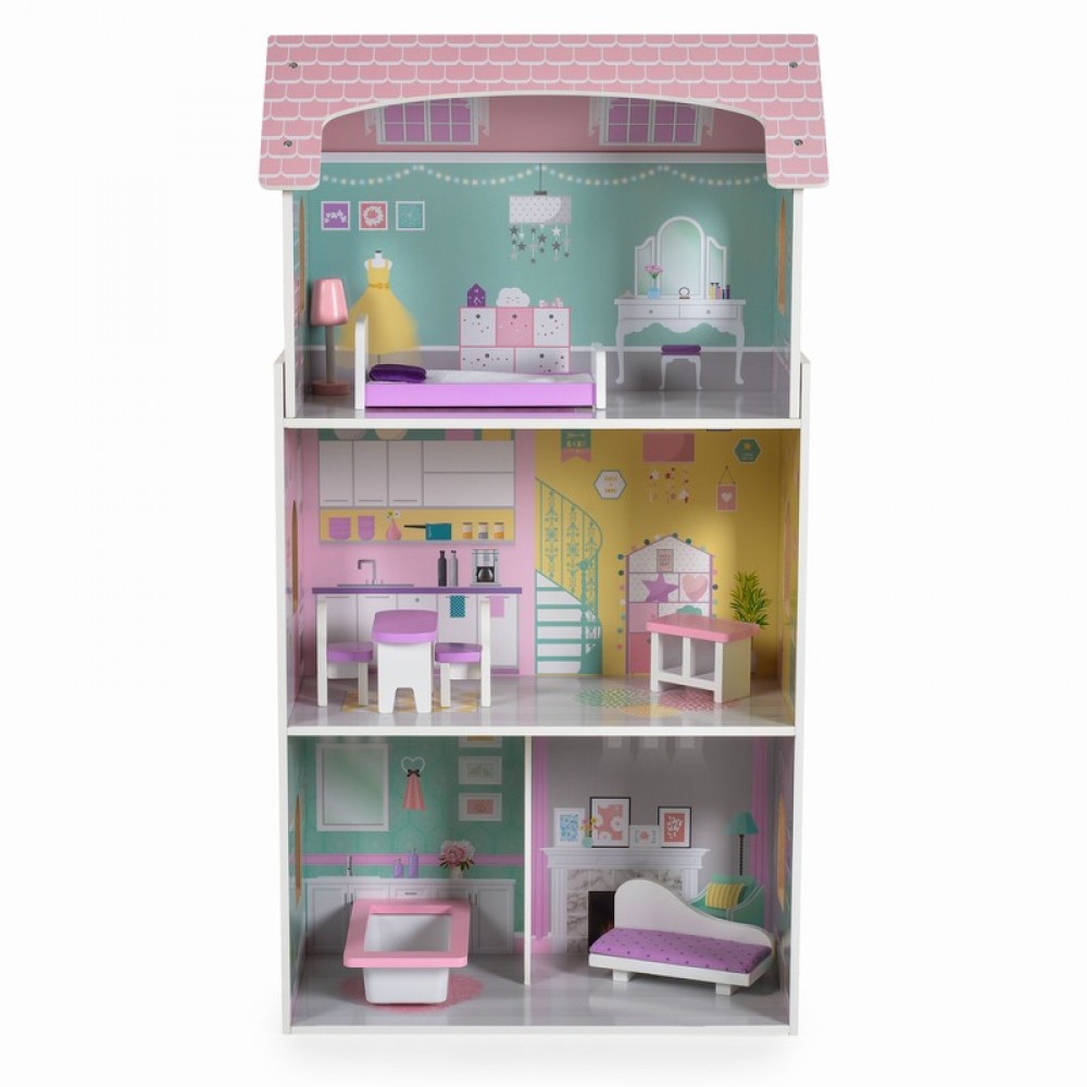 Ξύλινο Κουκλόσπιτο Αnna Moni Toys 3800146220341 - Image 2