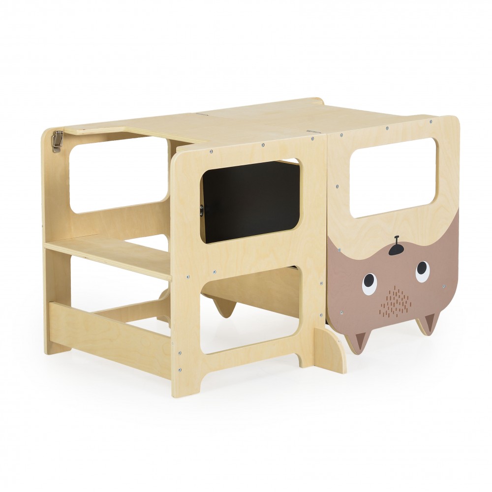 Ξύλινος Πύργος Εκμάθησης Wooden Learning Tower 3n1 Montessori - 24446 MONI TOYS 3801005600816 - Image 2