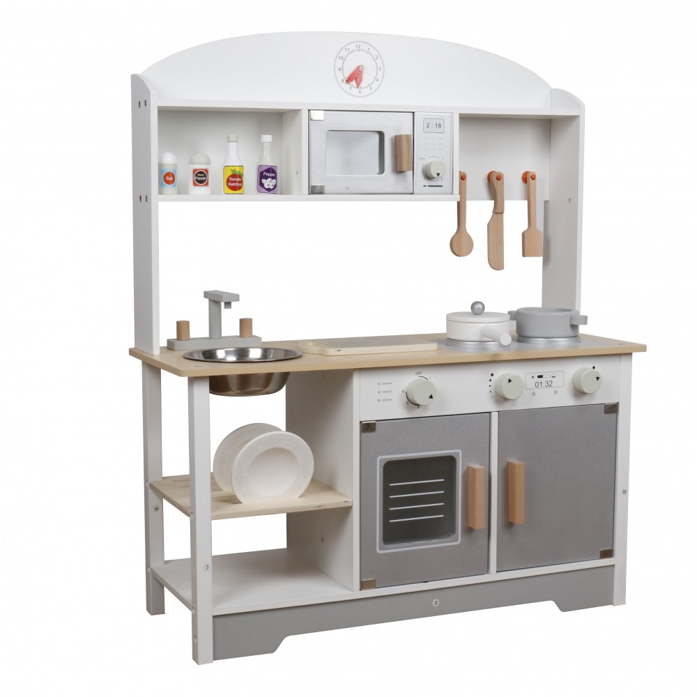 Ξύλινη Παιδική Κουζίνα Wooden Kitchen Nicole - W10C573C MONI TOYS 3801005601691
