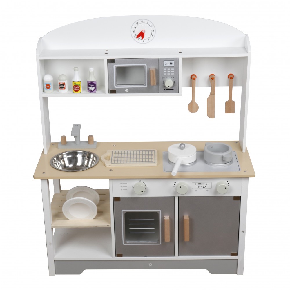 Ξύλινη Παιδική Κουζίνα Wooden Kitchen Nicole - W10C573C MONI TOYS 3801005601691 - Image 2