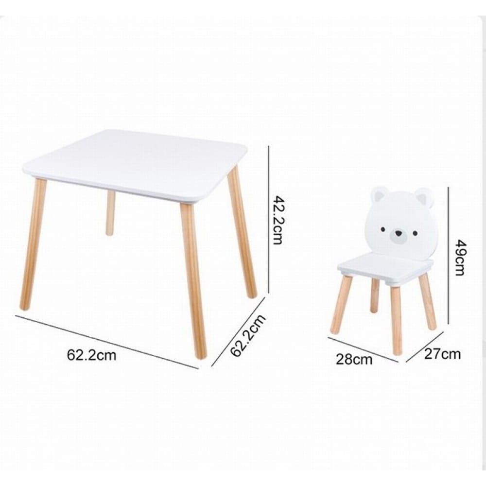 Tραπεζάκι-Θρανίο με 2 καρέκλες White Bears MONI TOYS 3801005602001 - Image 3