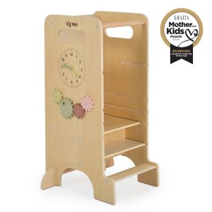 Ξύλινος Πύργος Εκμάθησης Wooden learning tower 4 in 1 Big Ben MONI TOYS 3801005602278