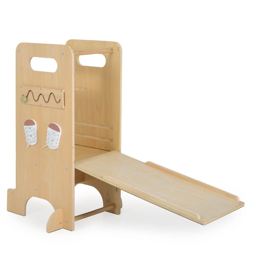 Ξύλινος Πύργος Εκμάθησης Wooden learning tower 4 in 1 Big Ben MONI TOYS 3801005602278 - Image 2