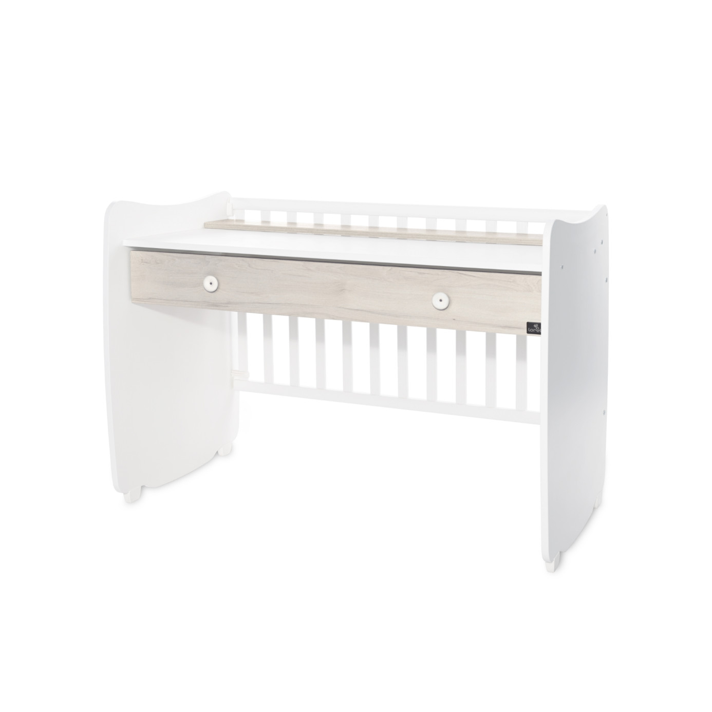 Κρεβάτι DREAM 60/120 White & Light Oak LORELLI 10150420045A - Image 2