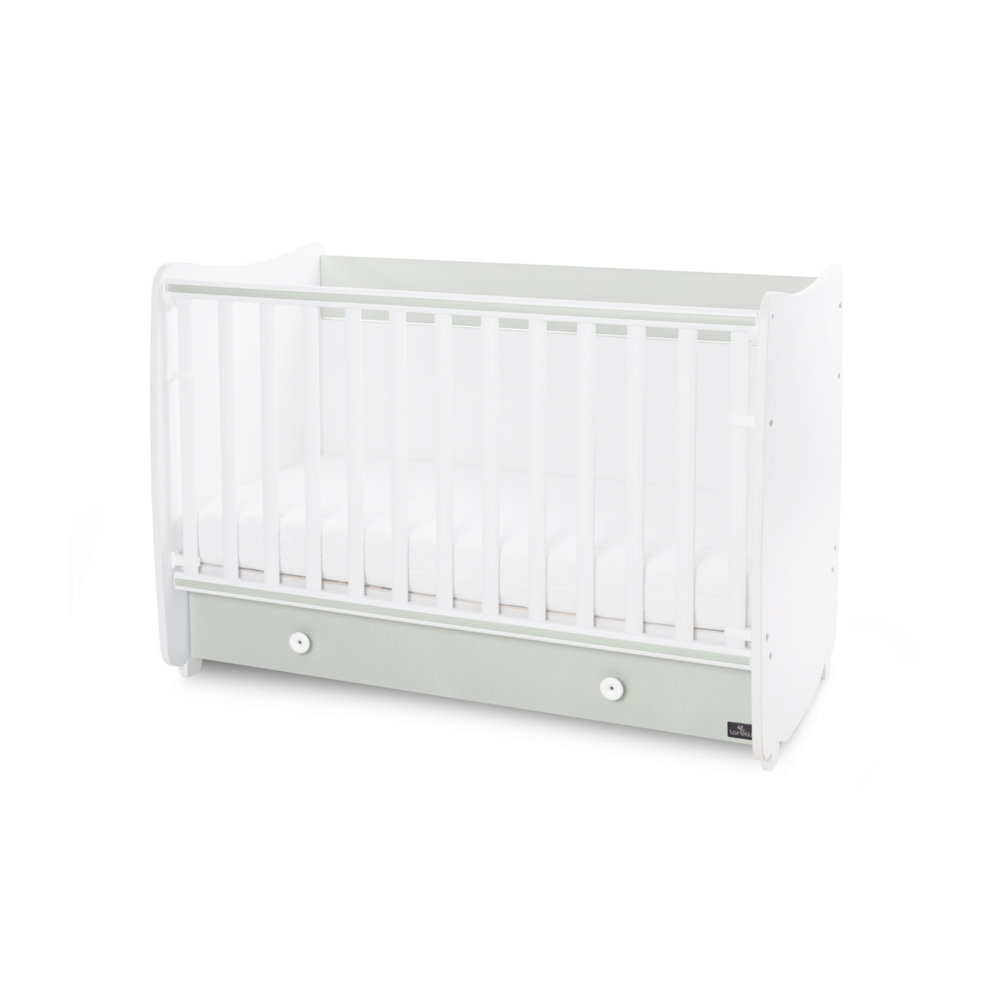 Κρεβάτι DREAM 60/120 White & Milky Green LORELLI 10150420040A