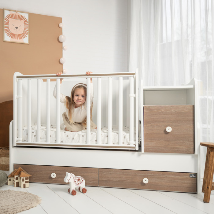 Μετατρεπόμενο Πολυμορφικό Κρεβάτι TREND PLUS White & Baby Blue Lorelli 10150590039P - Image 6