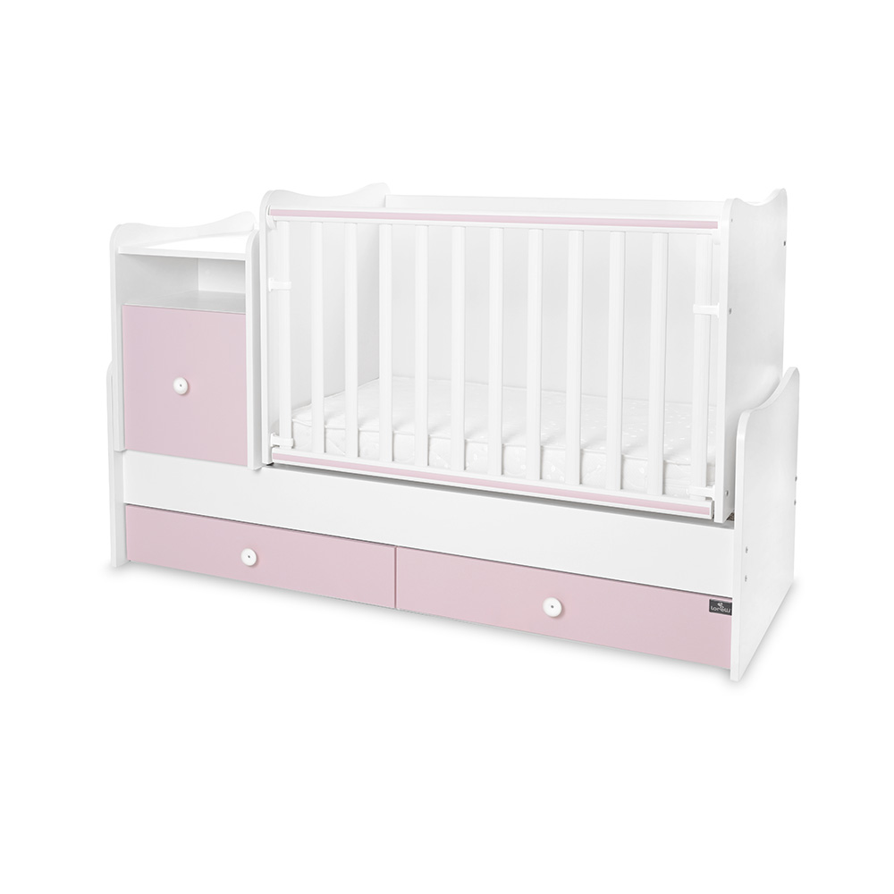 Μετατρεπόμενο Πολυμορφικό Κρεβάτι TREND PLUS White & Orchid Pink Lorelli 10150590038P