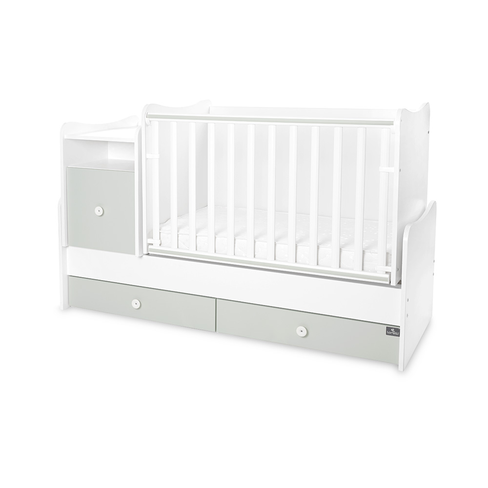 Μετατρεπόμενο Πολυμορφικό Κρεβάτι TREND PLUS White & Milky Green Lorelli 10150590040P