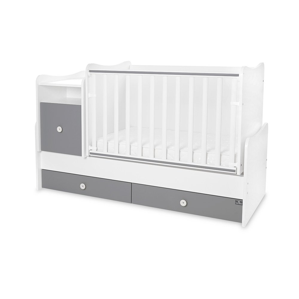 Μετατρεπόμενο Πολυμορφικό Κρεβάτι TREND PLUS White & Stone Grey Lorelli 10150590041P