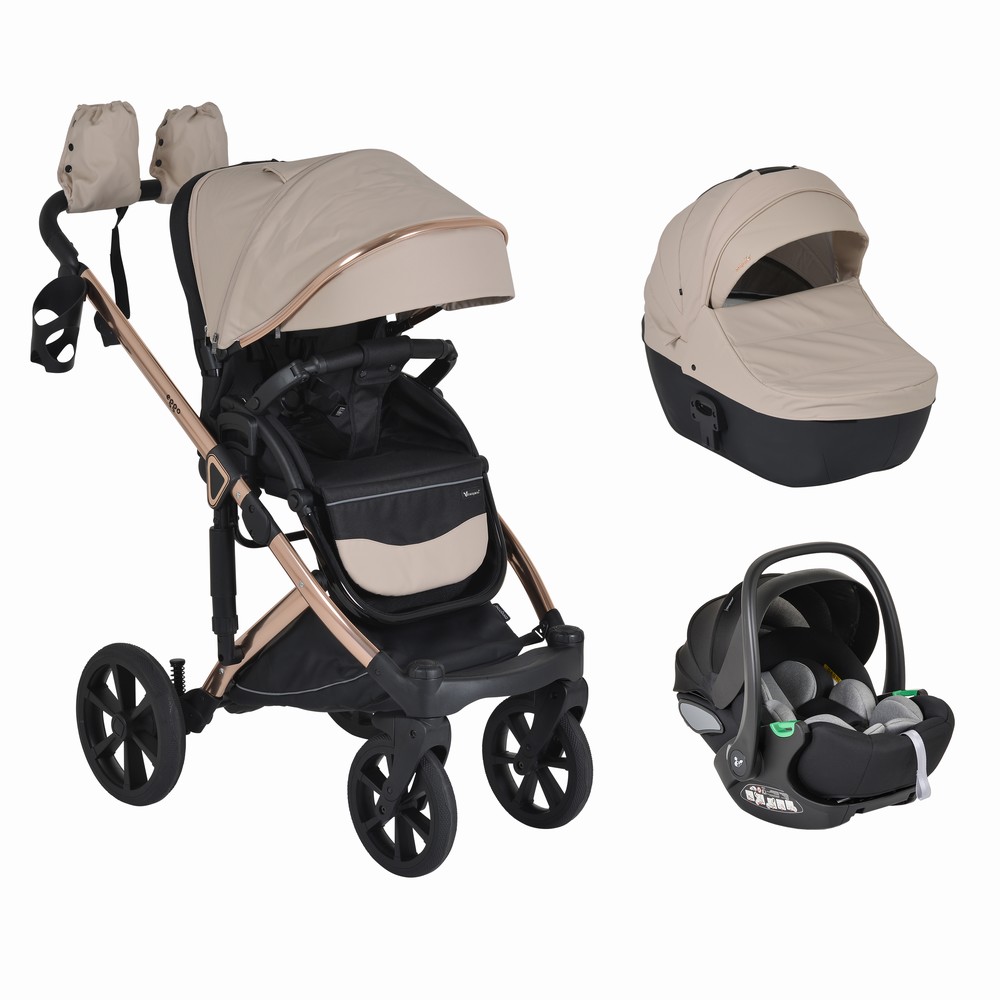 Bρεφικό Καρότσι Eggo Sand Beige 3 in 1 up to 22kg Cangaroo 3801005100125