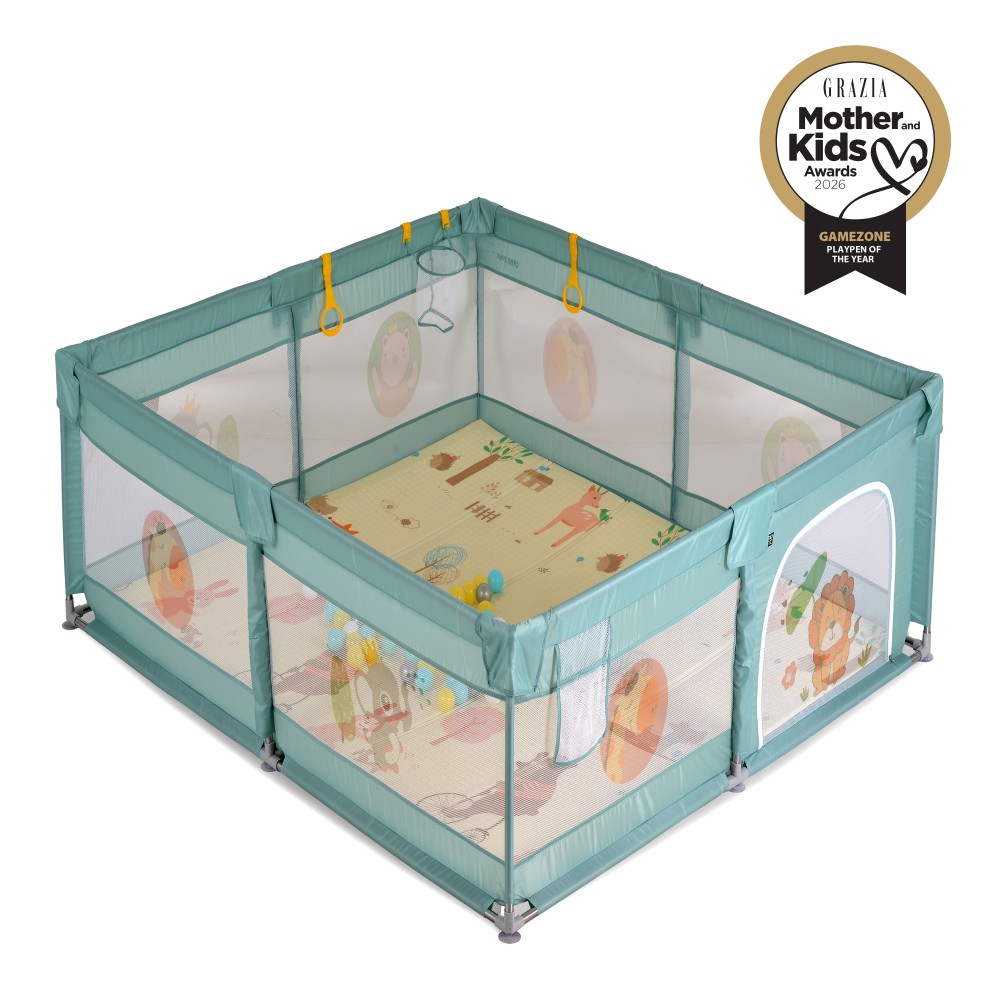 Πάρκο παιχνιδιού GameZone 120x120 με αξεσουάρ Mint Moni 3801005210442