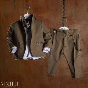 Χειμερινό βαπτιστικό κοστουμάκι για αγόρι Vinte Li LV- 9506